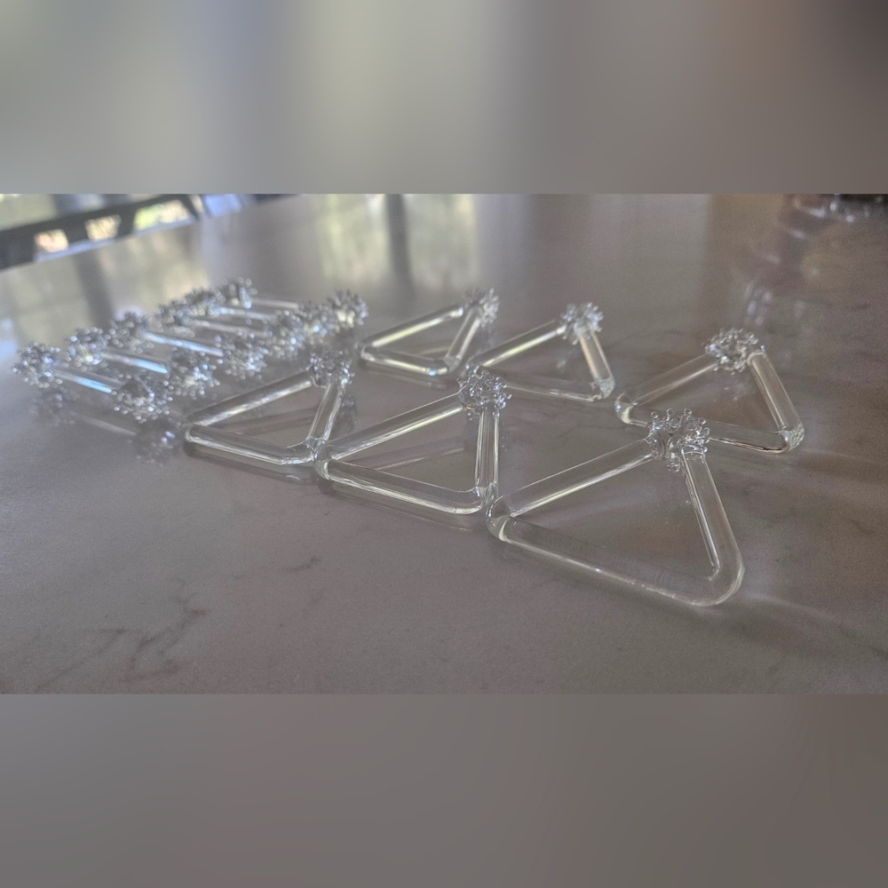 Chrystal cutlery and napkin holder set of 6